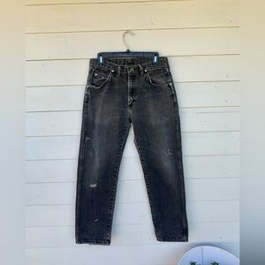 Wrangler Black Straight Leg Jeans